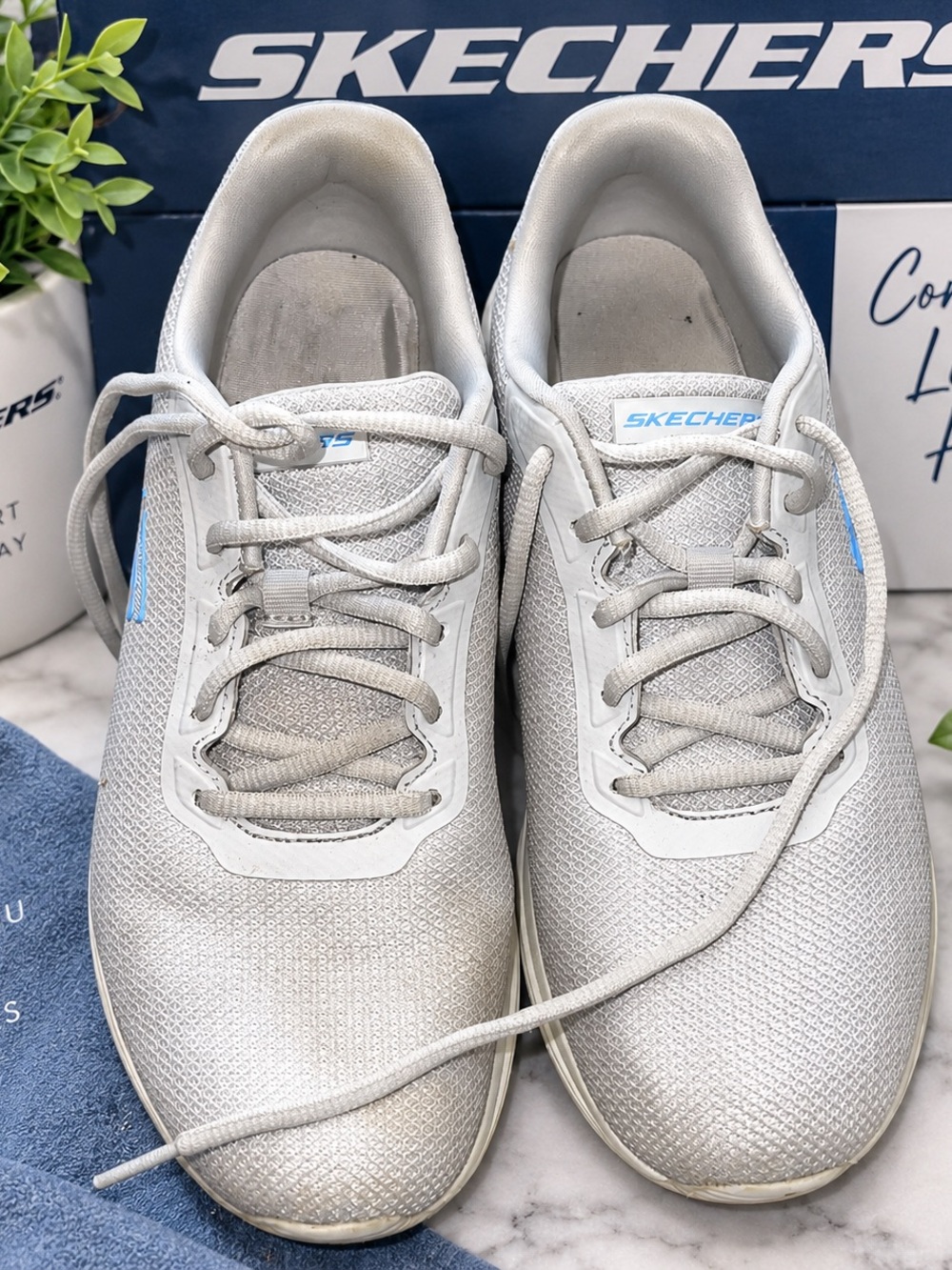 Skechers Women’s Silver Gray Sneakers Size 8.5